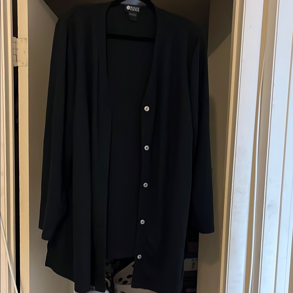 Maggie Barnes Black Blazer Lightweight Relaxed Fit